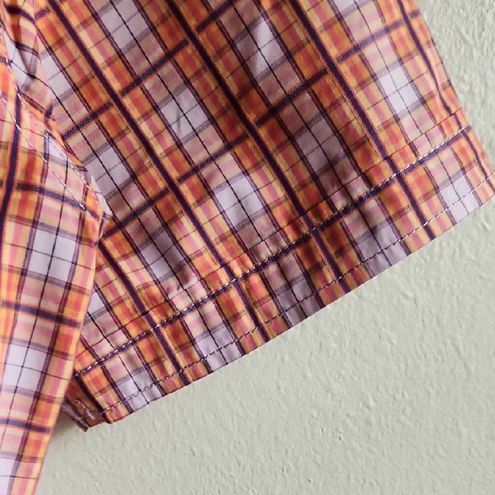 Tommy‎ Bahama Men's Orange Plaid Shirt | Sz: Med - Picture 11 of 16